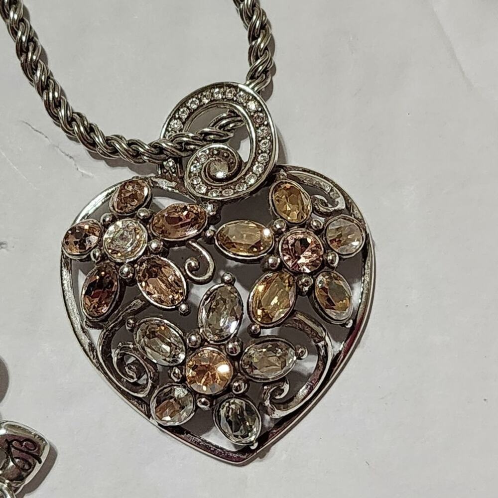 Brighton Garden of Dreams neutral tones silver plated heart necklace‎
